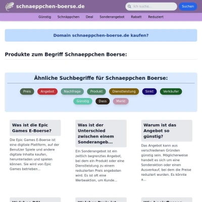 Screenshot schnaeppchen-boerse.de