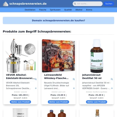 Screenshot schnapsbrennereien.de