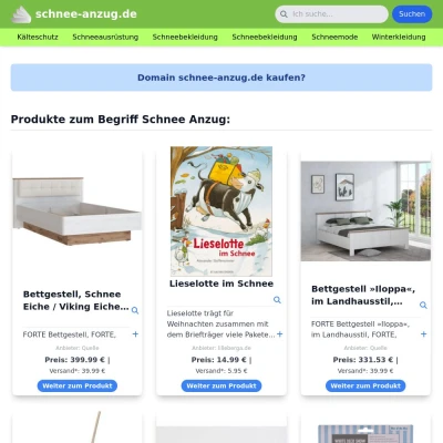 Screenshot schnee-anzug.de