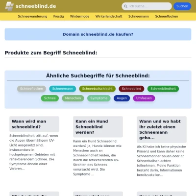 Screenshot schneeblind.de