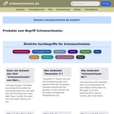 Screenshot schneeschmelze.de