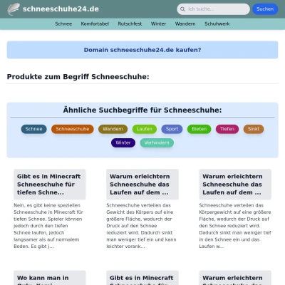 Screenshot schneeschuhe24.de