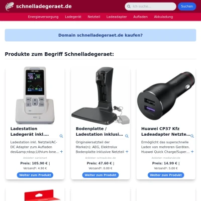 Screenshot schnelladegeraet.de