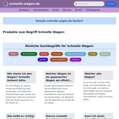 Screenshot schnelle-wagen.de