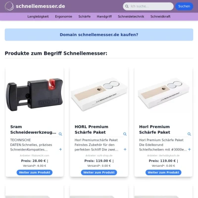 Screenshot schnellemesser.de