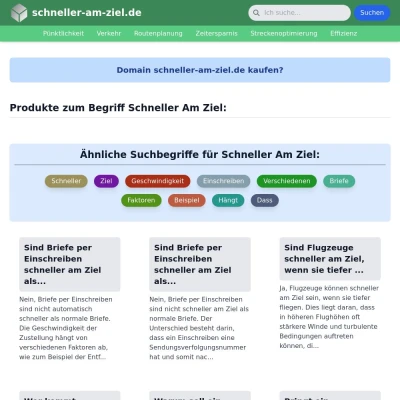 Screenshot schneller-am-ziel.de