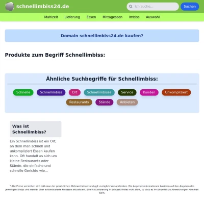 Screenshot schnellimbiss24.de