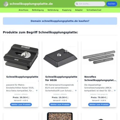 Screenshot schnellkupplungsplatte.de