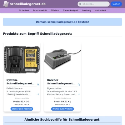 Screenshot schnellladegeraet.de