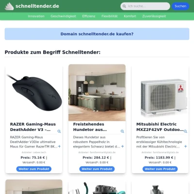 Screenshot schnelltender.de