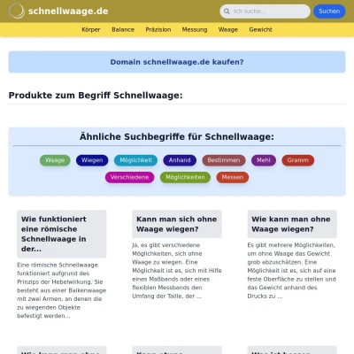 Screenshot schnellwaage.de