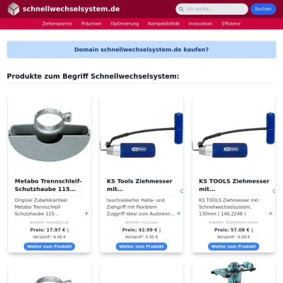 Screenshot schnellwechselsystem.de