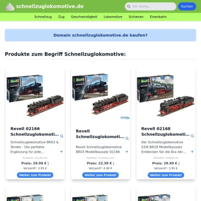 Screenshot schnellzuglokomotive.de