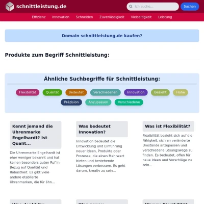 Screenshot schnittleistung.de