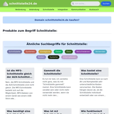 Screenshot schnittstelle24.de