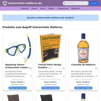 Screenshot schnorcheln-mallorca.de