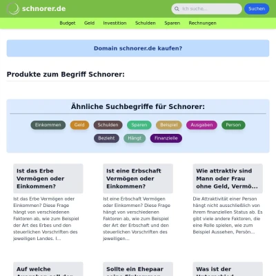 Screenshot schnorer.de