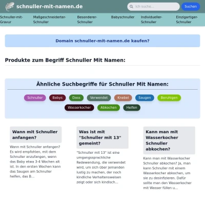Screenshot schnuller-mit-namen.de