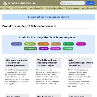 Screenshot schoen-verpacken.de