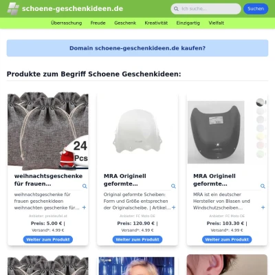 Screenshot schoene-geschenkideen.de