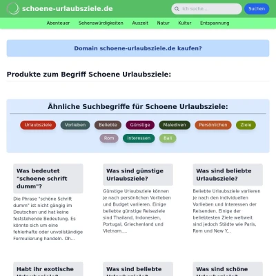 Screenshot schoene-urlaubsziele.de