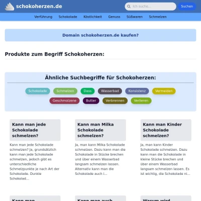 Screenshot schokoherzen.de