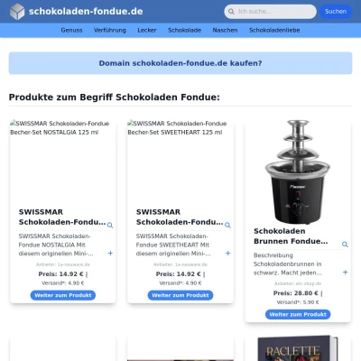 Screenshot schokoladen-fondue.de