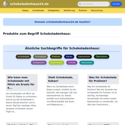 Screenshot schokoladenhaus24.de