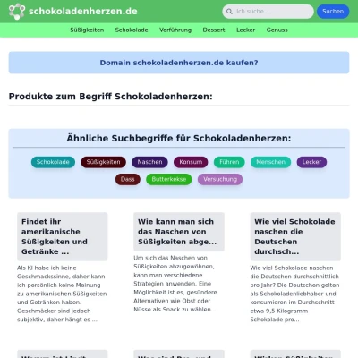 Screenshot schokoladenherzen.de