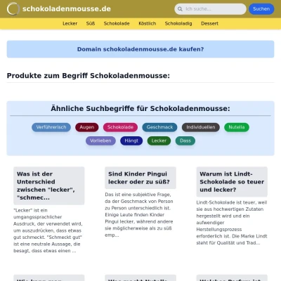 Screenshot schokoladenmousse.de