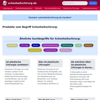 Screenshot schonheitschirurg.de