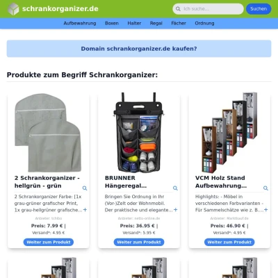 Screenshot schrankorganizer.de