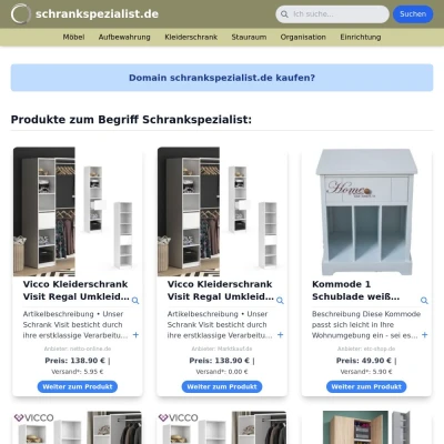 Screenshot schrankspezialist.de