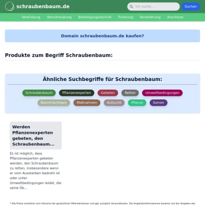 Screenshot schraubenbaum.de