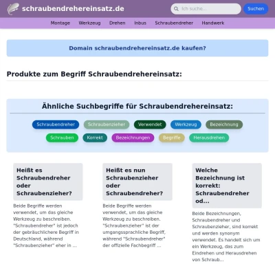 Screenshot schraubendrehereinsatz.de