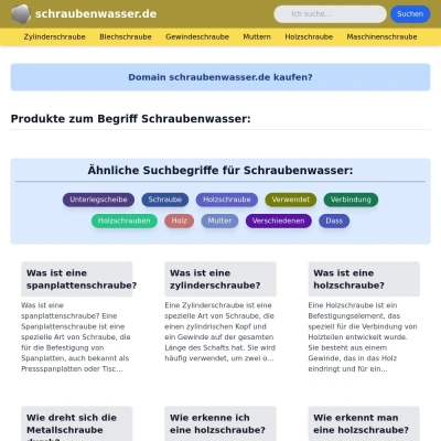 Screenshot schraubenwasser.de