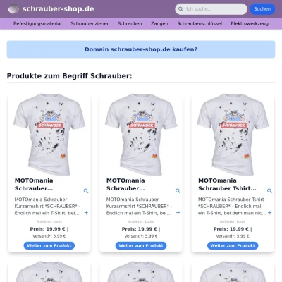 Screenshot schrauber-shop.de