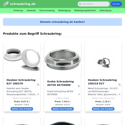 Screenshot schraubring.de