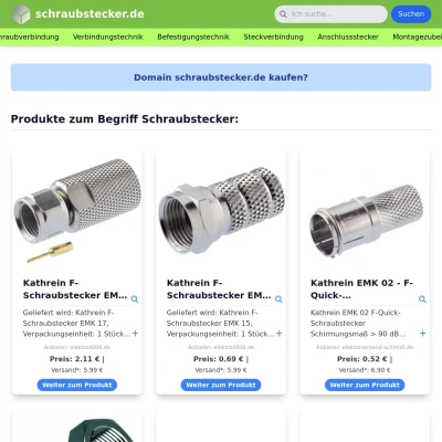 Screenshot schraubstecker.de