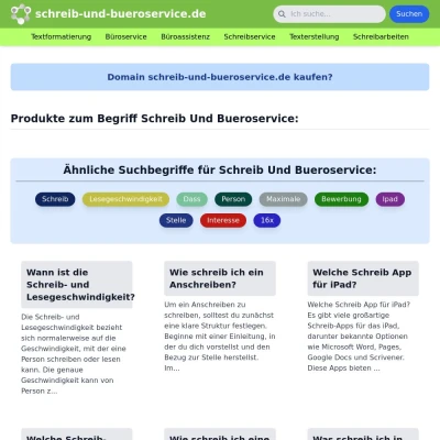 Screenshot schreib-und-bueroservice.de