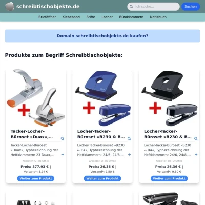 Screenshot schreibtischobjekte.de