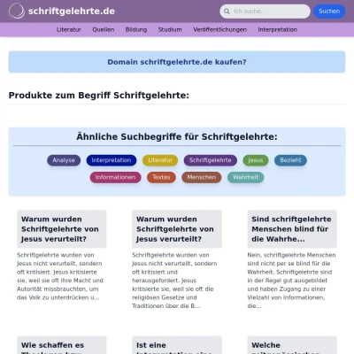 Screenshot schriftgelehrte.de