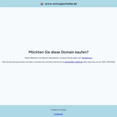 Screenshot schruppscheibe.de