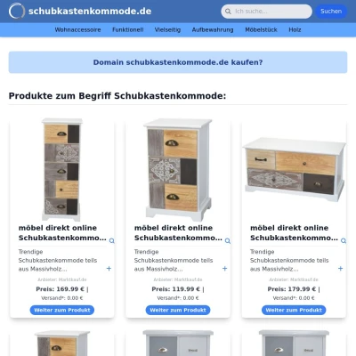 Screenshot schubkastenkommode.de