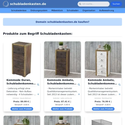 Screenshot schubladenkasten.de