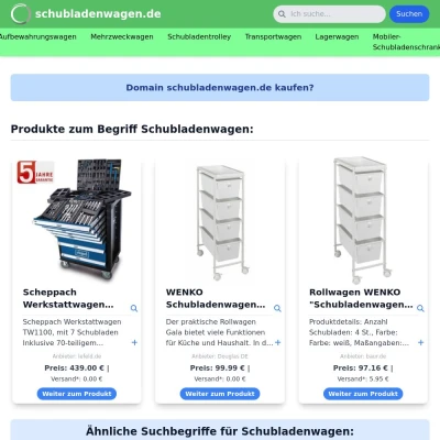 Screenshot schubladenwagen.de