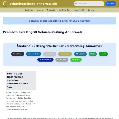 Screenshot schuelerzeitung-annormal.de