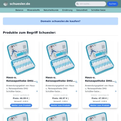 Screenshot schuesler.de