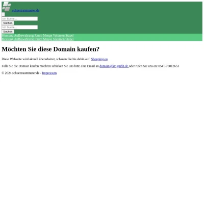 Screenshot schuettraummeter.de