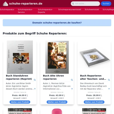 Screenshot schuhe-reparieren.de